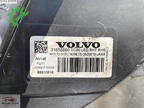 Volvo XC90 Sağ Ön Far çıkma parça