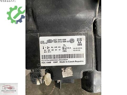 Volkswagen Polo Sağ Ön Far 15-18 çıkma parça