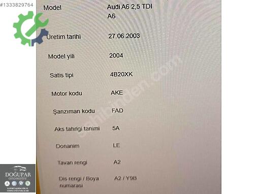 Audi A6 Şanzıman Komple çıkma parça