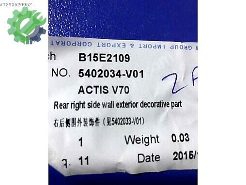 FAW Actis Bakalit 5402034-V01 çıkma parça