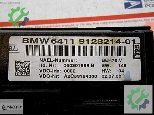 BMW 3 Serisi Klima Kontrol Paneli 64119128214 çıkma parça