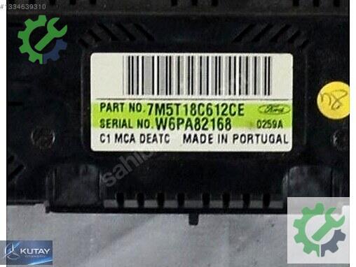 Ford Kuga Klima Kontrol Paneli 7M5T18C612CE çıkma parça