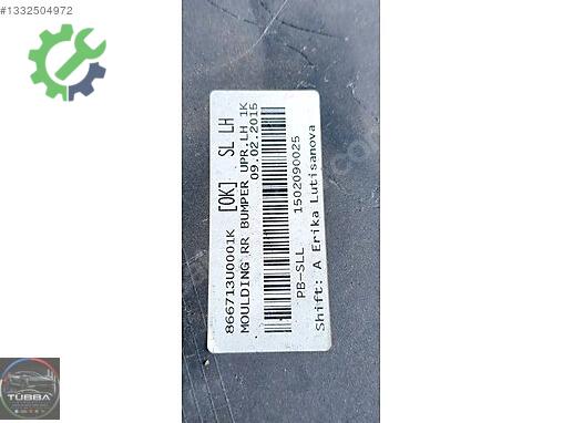 Kia Sportage Arka Tampon 86672-3U000 çıkma parça