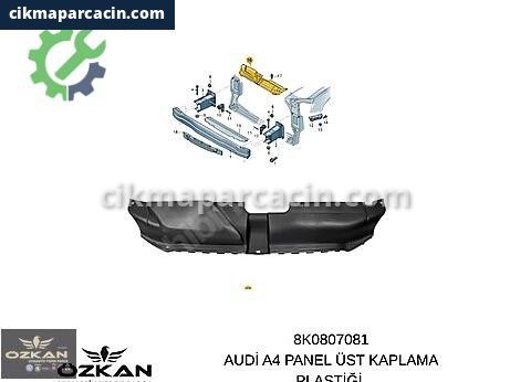 Audi A4 Panel Üst Plastiği çıkma parça