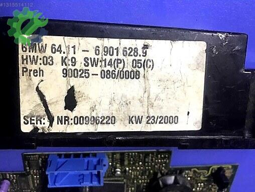 BMW 3 Serisi Klima Kontrol Paneli 64116901628 çıkma parça