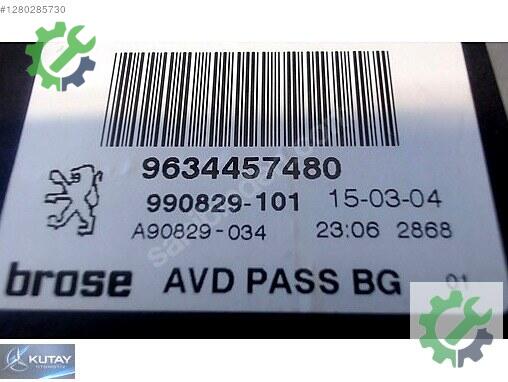 Peugeot 307 Sağ Sol Cam Motoru 9634457480 çıkma parça