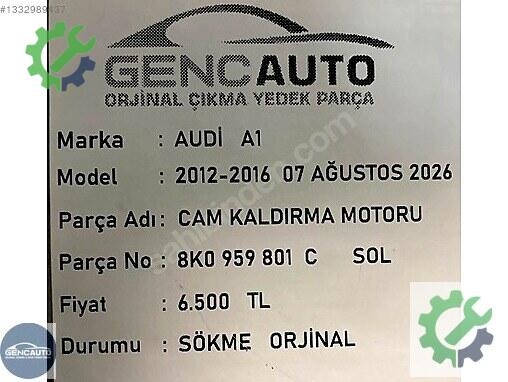 Audi A1 Cam Motoru 8K0959801 çıkma parça