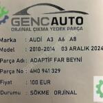 AUDİ A3 A6 A8 ADAPTİF FAR BEYNİ SÖKME ORJİNAL 4H0941329