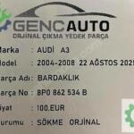 AUDİ A3 BARDAKLIK SÖKME ORJİNAL OEM 8P0862534 B