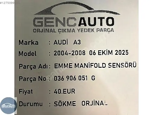 Audi A3 Beyin 036906051 çıkma parça