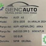 AUDİ A3 KAPI HOPARLÖRÜ SIFIR ORJİNAL 8V0035399D MİNYATÜR