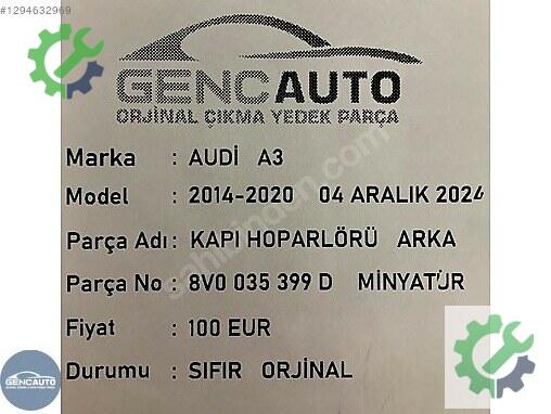 Alpin Kapı 8V0035399D çıkma parça