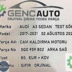 AUDİ A3 SEDAN CAM KALDIRMA MOTORU SIFIR ORJİNAL OEM 5Q0959802
