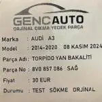 AUDİ A3 TORPİDO YAN BAKALİT SÖKME ORJİNAL 8V0857086 SAĞ