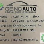 AUDİ A4 A5 KAPI KOLU İÇ AÇMA KOLU SÖKME ORJ 8K0837019F SOL ÖN