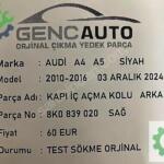 AUDİ A4 A5 KAPI KOLU İÇ AÇMA KOLU SÖKME ORJ 8K0839020F SAĞARKA