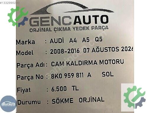 Audi A4 Cam Motoru 8K0959811 çıkma parça
