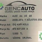 AUDİ A4 A5 Q5 DIŞ KAPI KOLU SÖKME ORJ 8T0837205 A
