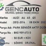 AUDİ A4 A5 Q5 PARK SENSÖR AKTİF DÜĞMESİ SÖKME ORJ OEM 8K0959673G