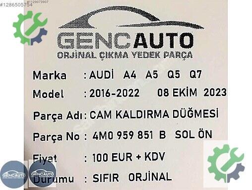 Audi Q7 Kontrol Düğmeleri 4M0959851 çıkma parça