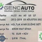 AUDİ A4 A5 Q5 Q7 KOLTUK AYAR DÜĞME SETİ SIFIR İTHAL