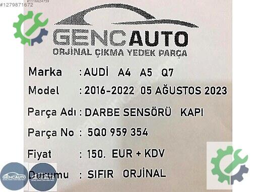Audi A4 Kapı 5Q0959354 çıkma parça