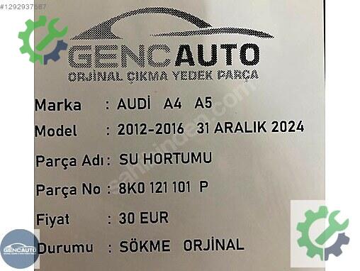 Audi A4 Intercooler Borusu 8K0121101P çıkma parça