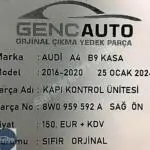 AUDİ A4 B9 KASA KAPI KONTROL ÜNİTESİ SIFIR ORJ OEM 8W0959592 A
