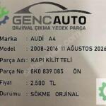 AUDİ A4 KAPI KİLİT TELİ SÖKME ORJ 8K0839085 ÖN