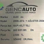 AUDİ A4 KAPI KİLİT TELİ SÖKME ORJ 8X0839085 ÖN