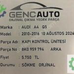 AUDİ A4 Q5 KAPI KONTROL ÜNİTESİ SÖKME ORJ 8K0959794 ARKA