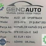 AUDİ A5 SPORTBACK DIŞ AYNA İÇ HOPARLÖR KAPAK SÖKME ORJ 8T8035423