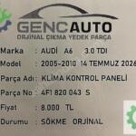 Audi A6 Kontrol Düğmeleri Çıkma Parça İstanbul