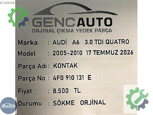 Audi A6 Kontak Seti 4F0910131 çıkma parça