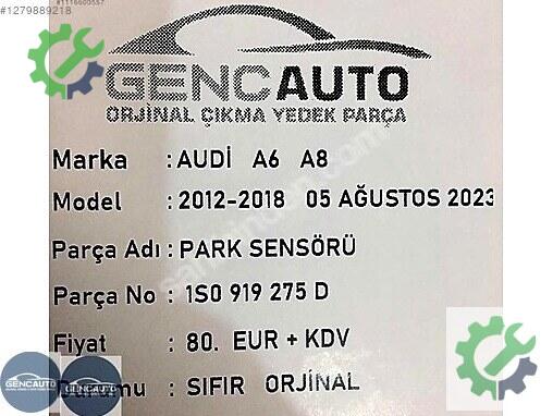 Audi A6 Park Sensörü 1S0919275 çıkma parça