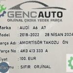 AUDİ A6 A7 AMORTİSÖR TAKOZU ÖN ÜST SIFIR ORJİNAL OEM 4K0413333 A