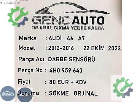 Audi A6 Darbe Sensörü 4H0959643 çıkma parça