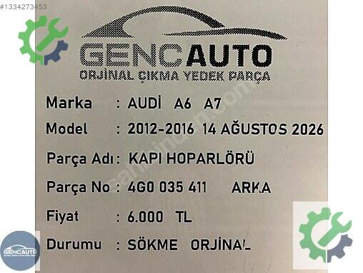 Audi A6 Gösterge Paneli 4G0035411 çıkma parça