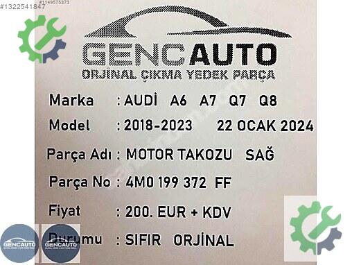 Audi A6 Motor Takozu 199372 çıkma parça