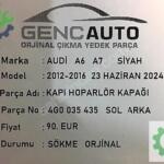 AUDİ A6 A7 SİYAH KAPI HOPARLÖR KAPAĞI SAĞ,SOL ARKA 4G0035436 435