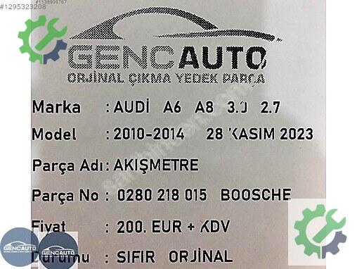 Audi A6 Eksantrik Sensörü 0280218015 çıkma parça