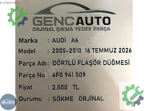 Audi A6 Kontrol Düğmeleri 4F0941509 çıkma parça