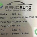 AUDİ A6 KELEBEK CAMI ARKA SÖKME ORJİNAL C6 KASA