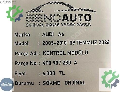 Audi A6 Beyin 4F0907280 çıkma parça