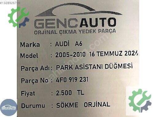 Audi A6 Kontrol Düğmeleri 4F0919231 çıkma parça