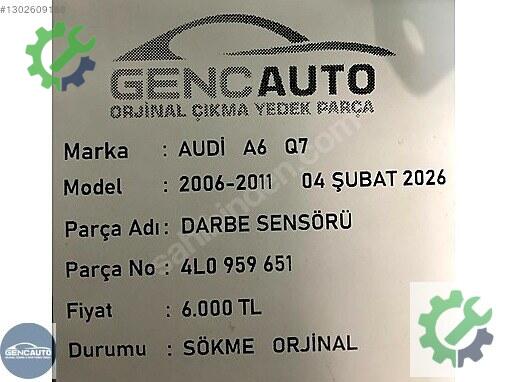 Audi A6 Darbe Sensörü 4L0959651 çıkma parça