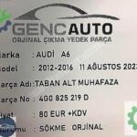 AUDİ A6 TABAN ALT BAKALİTİ SÖKME ORJİNAL OEM 4G0825219 D