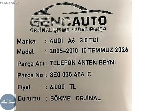 Audi A6 Beyni 8E0035456 çıkma parça