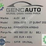 AUDİ A8 DİREKSİYON AİRBAG SIFIR ORJİNAL OEM 4E0880201 BJ BEJ