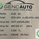 AUDİ Q3 KAPI HOPARLÖRÜ SÖKME ORJ 8R0035411 ARKA